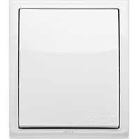 Biały hermetyczny łącznik jednoklawiszowy Simon Aquarius