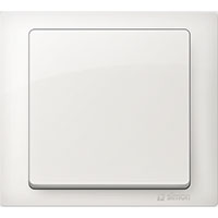 Biały łącznik jednoklawiszowy Simon Basic w klasycznej ramce