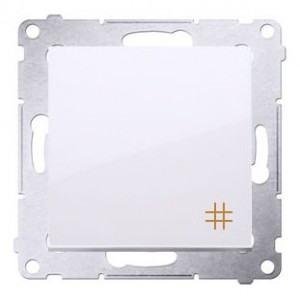 Łącznik krzyżowy 10A Biały Simon 54 - Widok z przodu